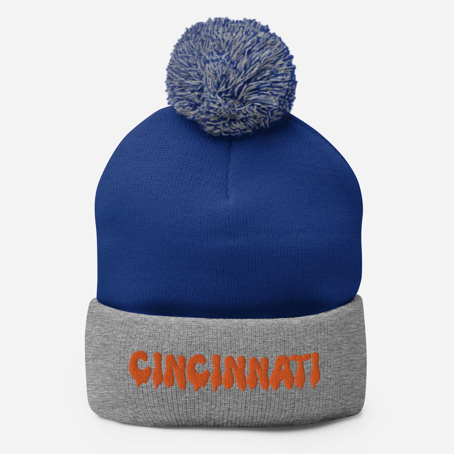 Melting Dripping Cincinnati Pom-Pom Beanie