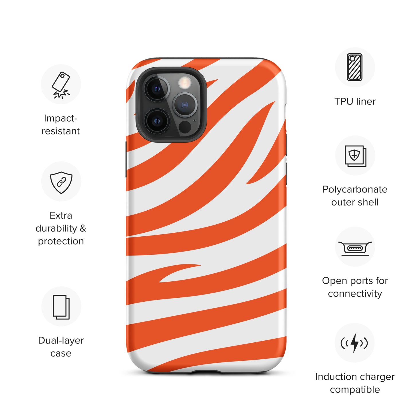 Orange Tiger Stripe Tough Case for iPhone®