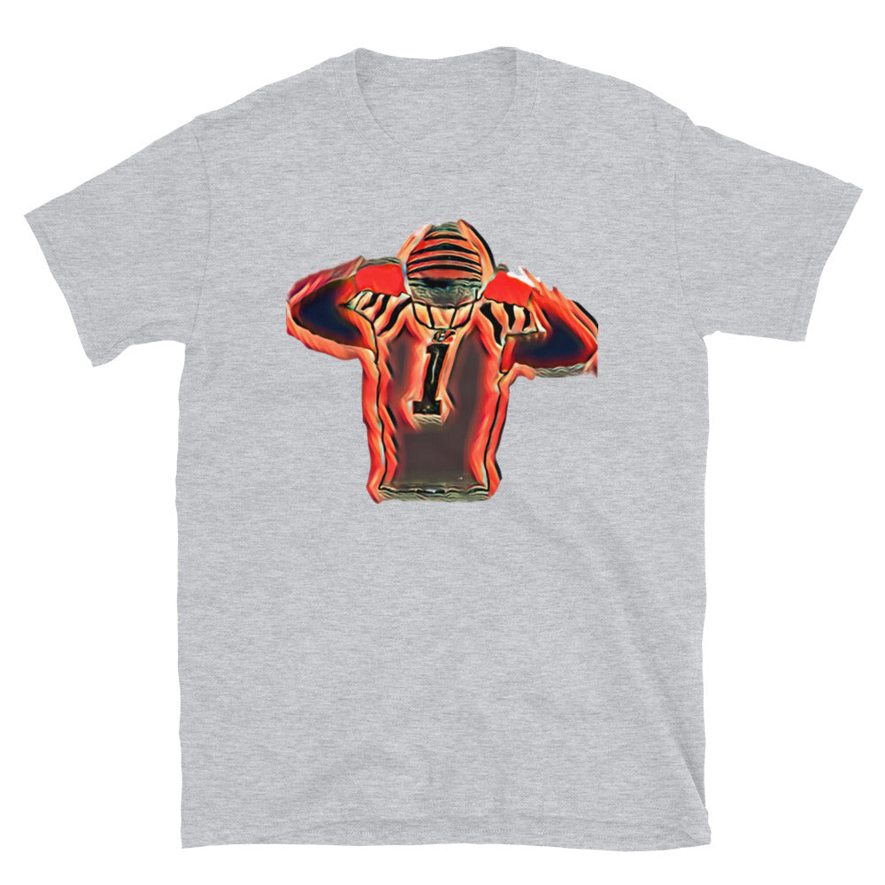 Ja’Marr Chase Blurred Cincinnati Bengals Short-Sleeve Unisex T-Shirt