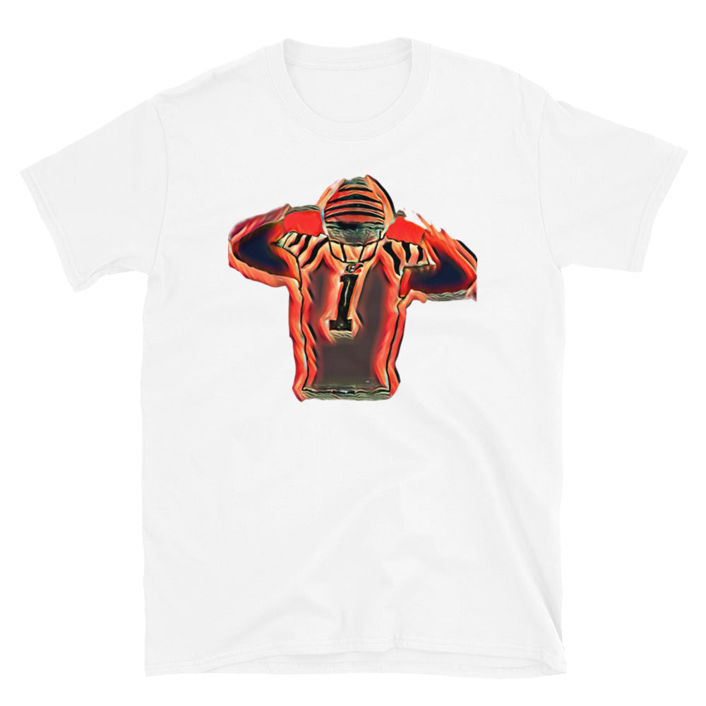 Ja’Marr Chase Blurred Cincinnati Bengals Short-Sleeve Unisex T-Shirt