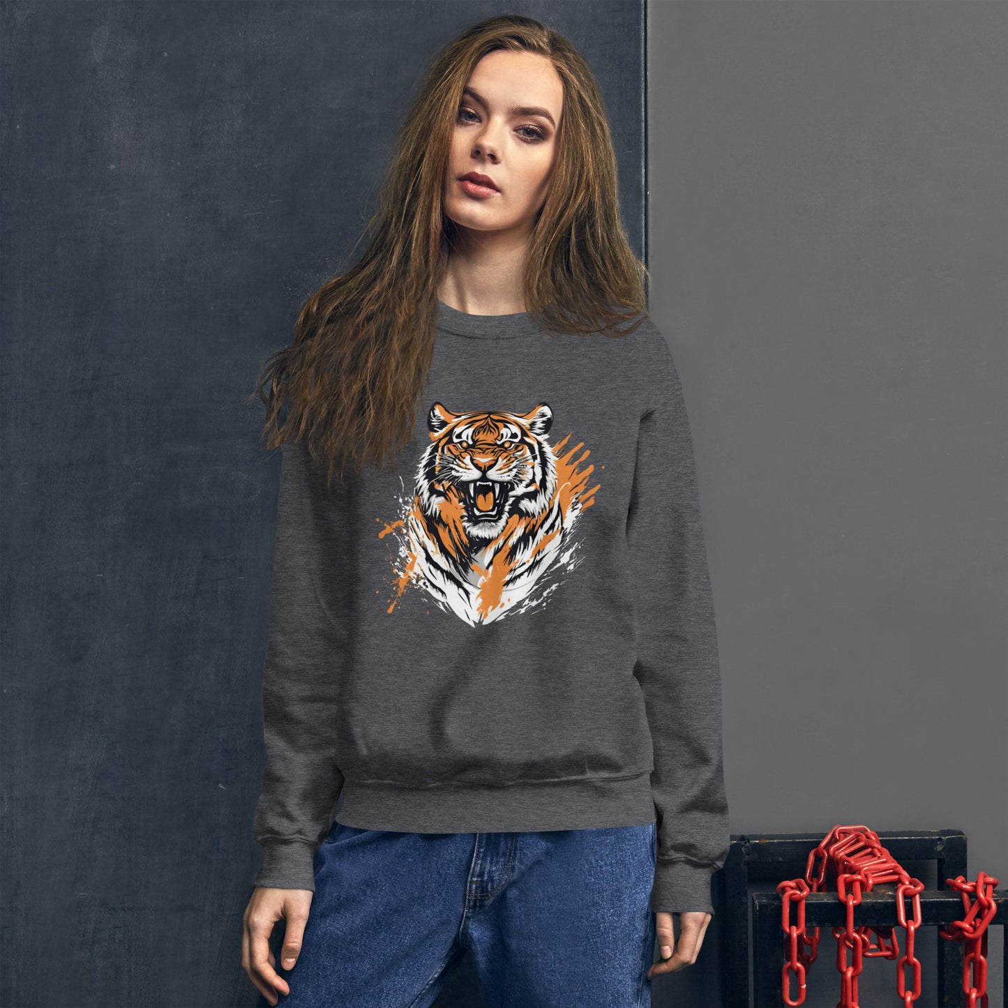 Roaring Tiger Cincinnati Bengals Unisex Sweatshirt