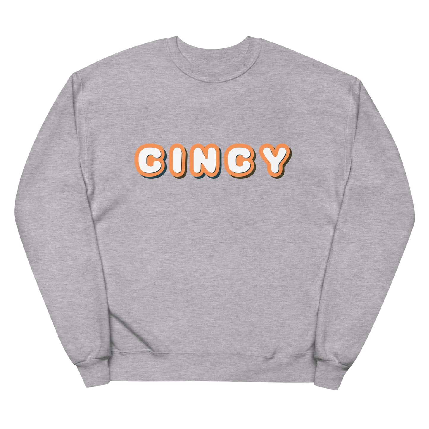 Cincinnati Cincy Puff Letter Unisex Fleece Sweatshirt