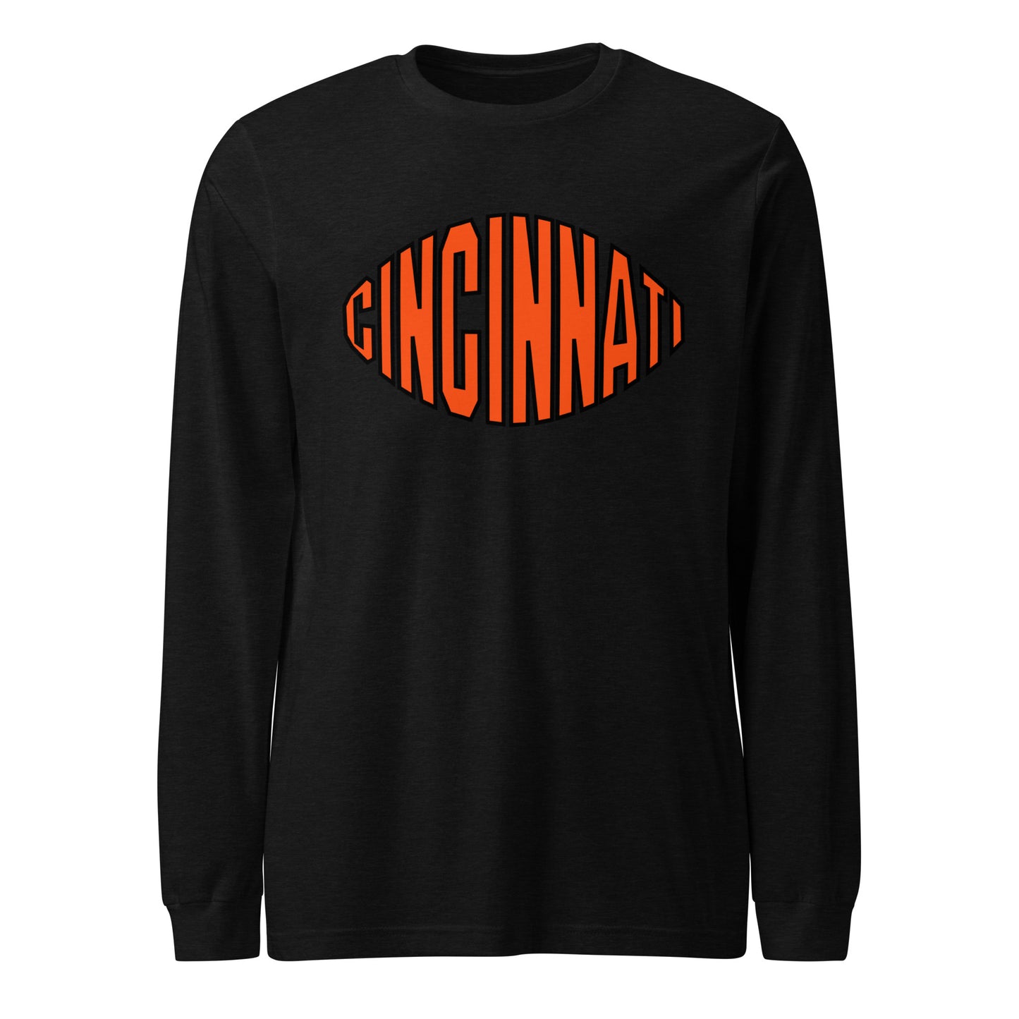 Cincinnati Football Text Unisex Long Sleeve Tee