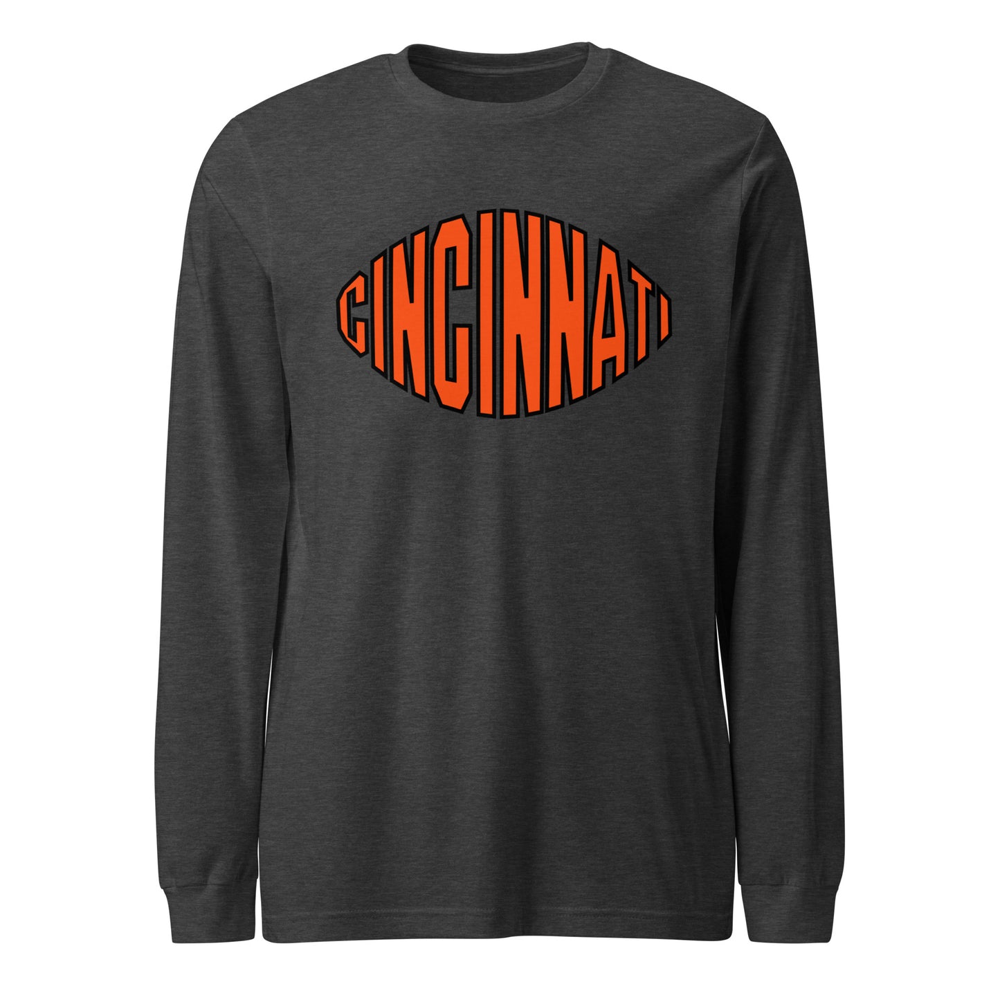 Cincinnati Football Text Unisex Long Sleeve Tee