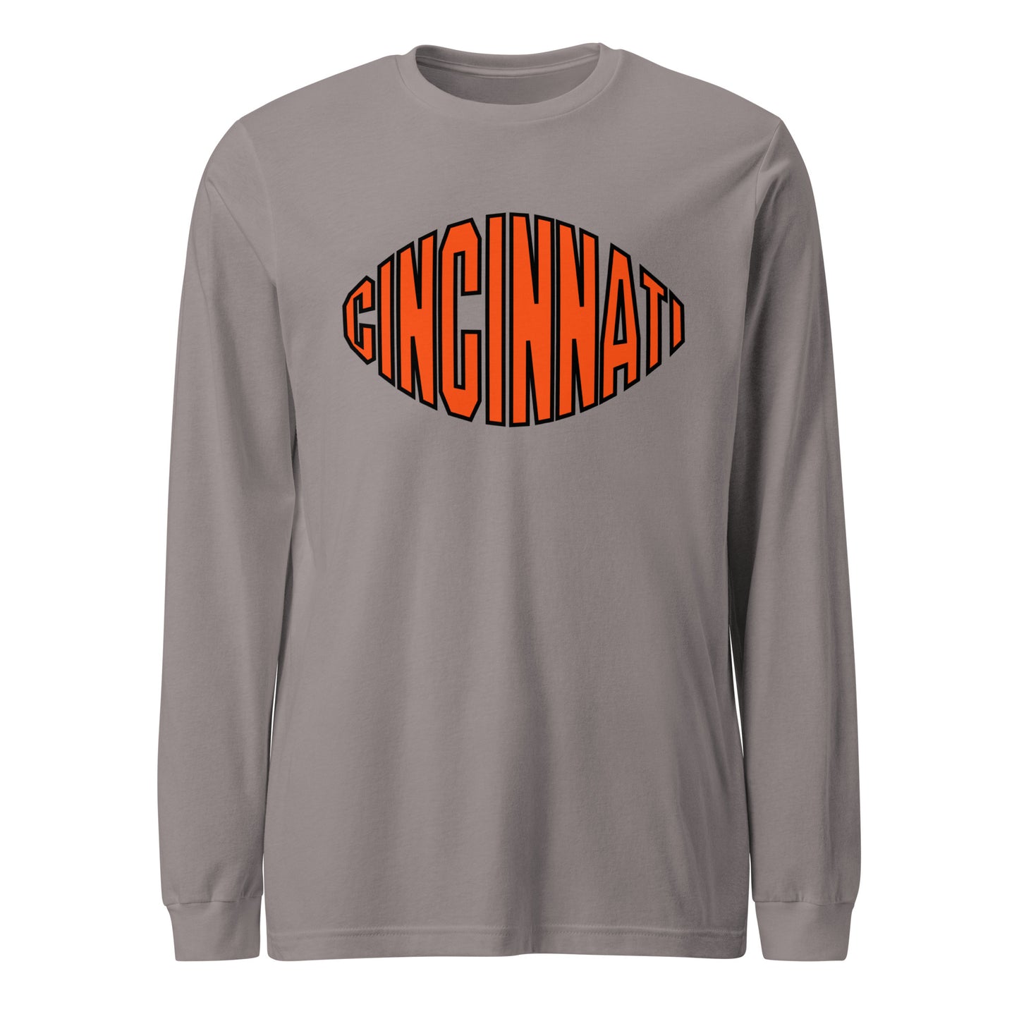 Cincinnati Football Text Unisex Long Sleeve Tee