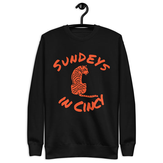 Cincinnati Bengals Sundeys in Cincy Tiger Unisex Premium Sweatshirt