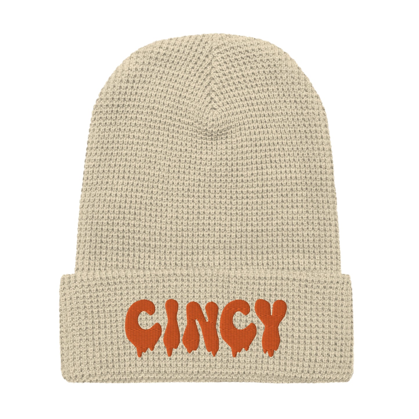 Cincinnati Cincy Melting Dripping Waffle beanie