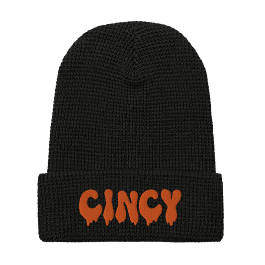 Cincinnati Cincy Melting Dripping Waffle beanie