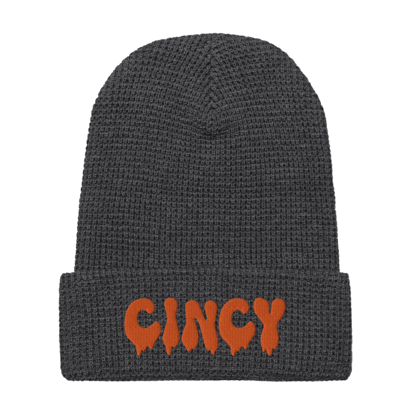 Cincinnati Cincy Melting Dripping Waffle beanie