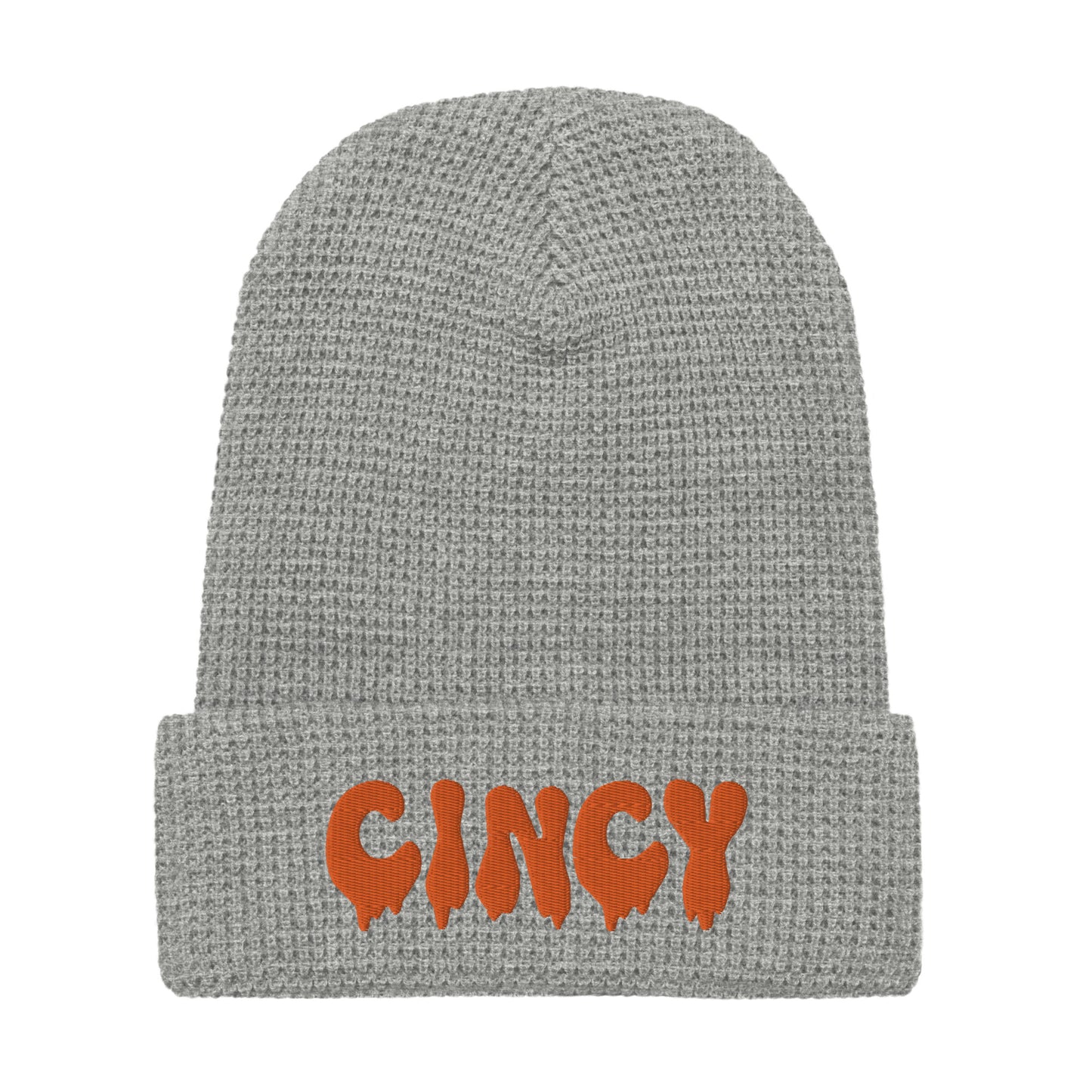 Cincinnati Cincy Melting Dripping Waffle beanie