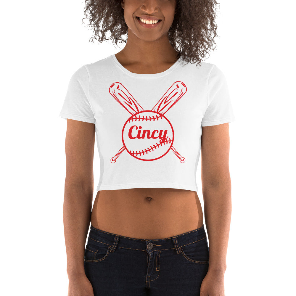 Cincy Cincinnati Reds Baseball Women’s Crop Tee