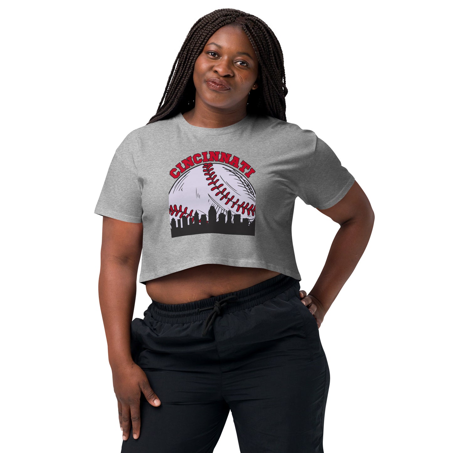 Cincinnati Baseball Skyline Women’s Crop Top