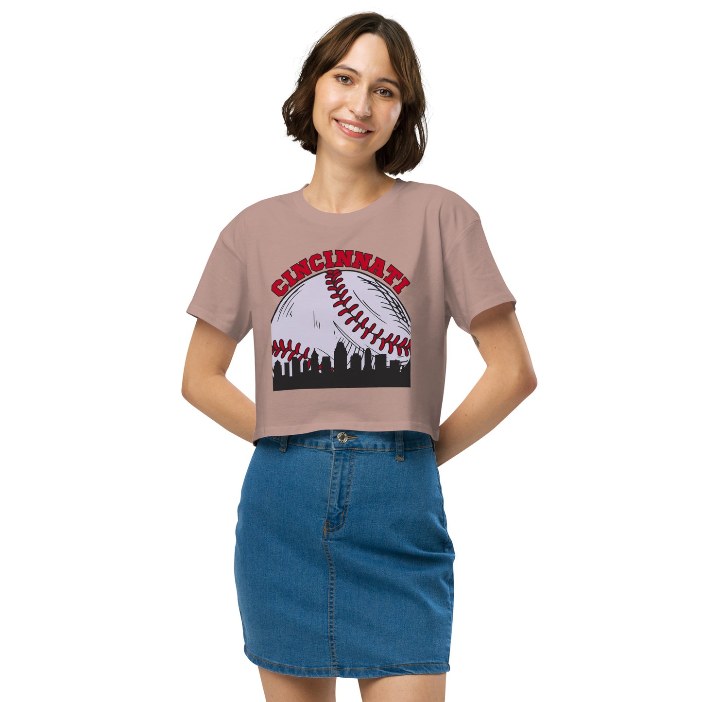 Cincinnati Baseball Skyline Women’s Crop Top