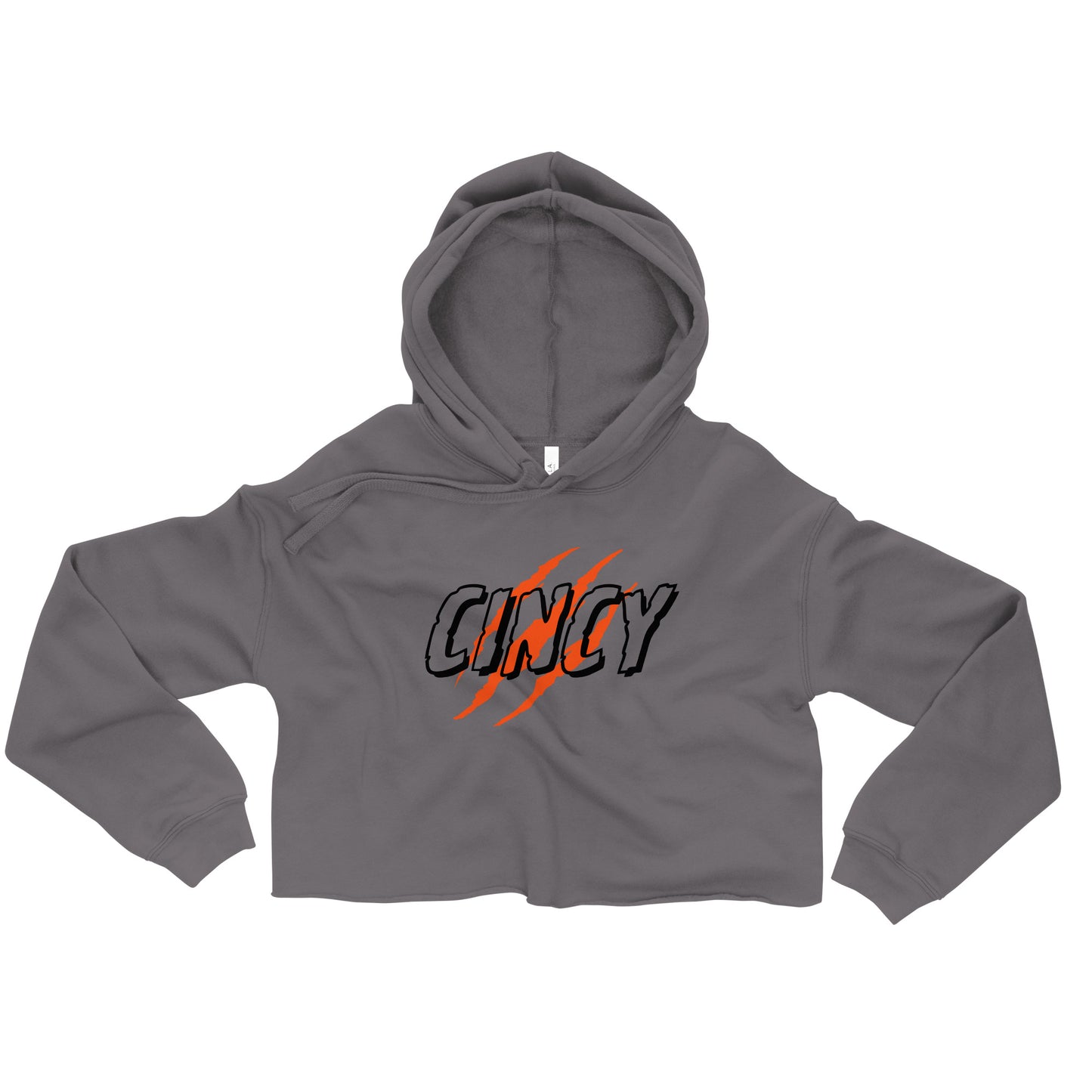 Cincy Tiger Scratch Crop Hoodie