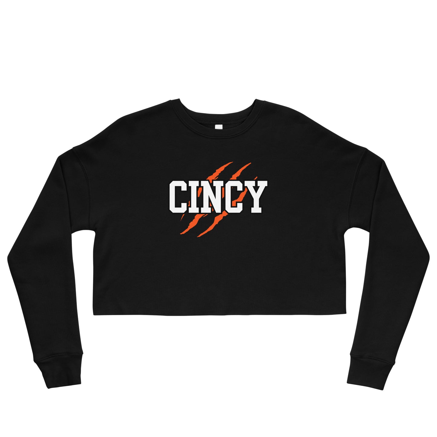 Cincy Tiger Scratch Crop Sweatshirt