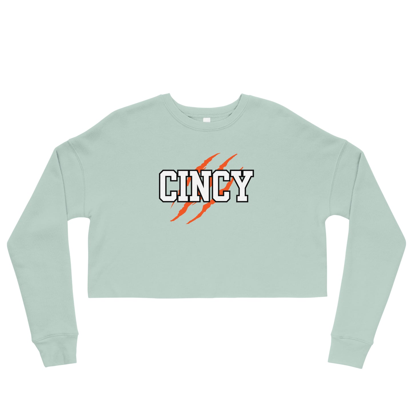 Cincy Tiger Scratch Crop Sweatshirt