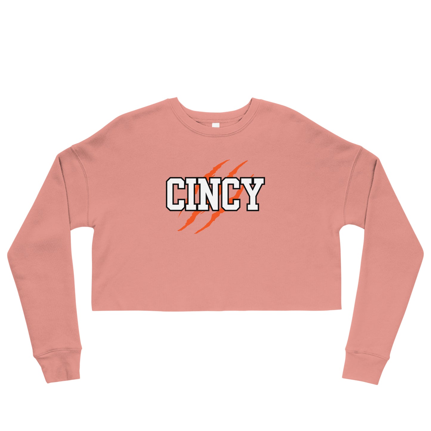 Cincy Tiger Scratch Crop Sweatshirt