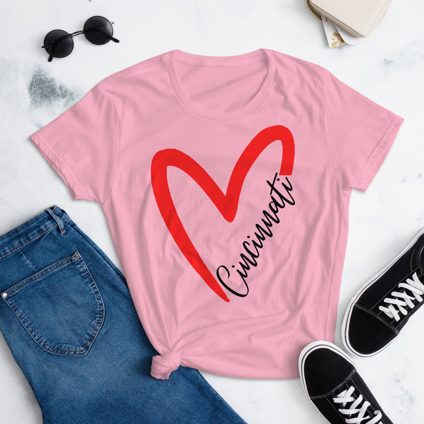 Cincinnati Heart Women's Short Sleeve T-Shirt