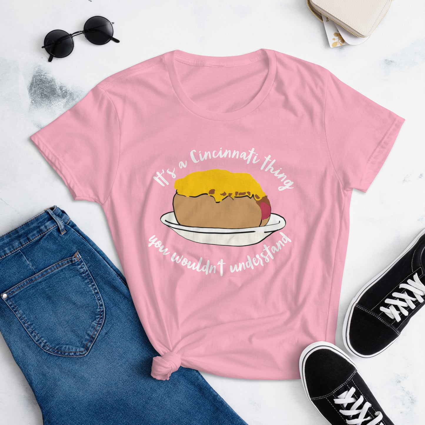 Cincinnati Chili Dog Coney Dog Women's Short Sleeve T-Shirt