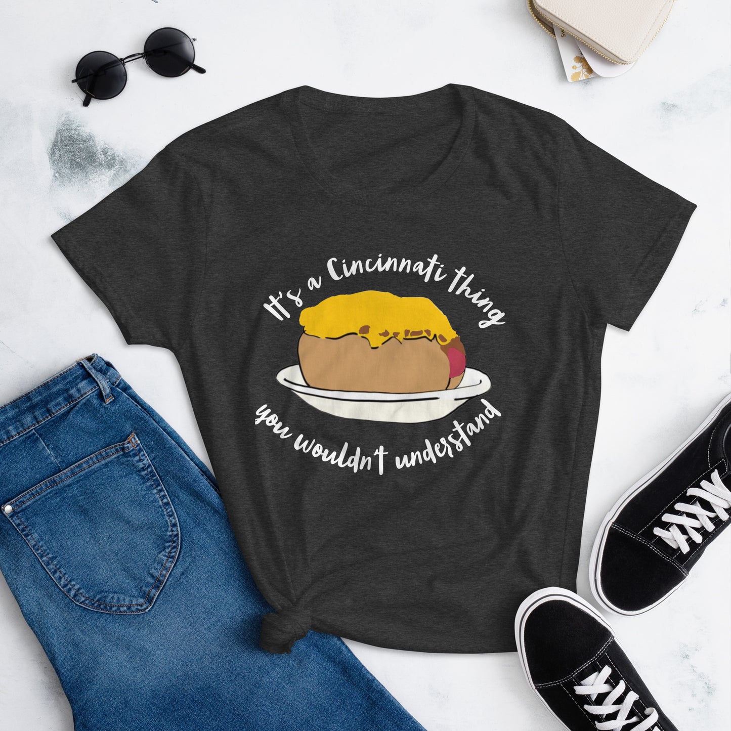 Cincinnati Chili Dog Coney Dog Women's Short Sleeve T-Shirt