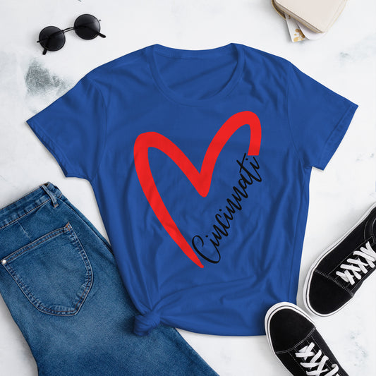 Cincinnati Heart Women's Short Sleeve T-Shirt